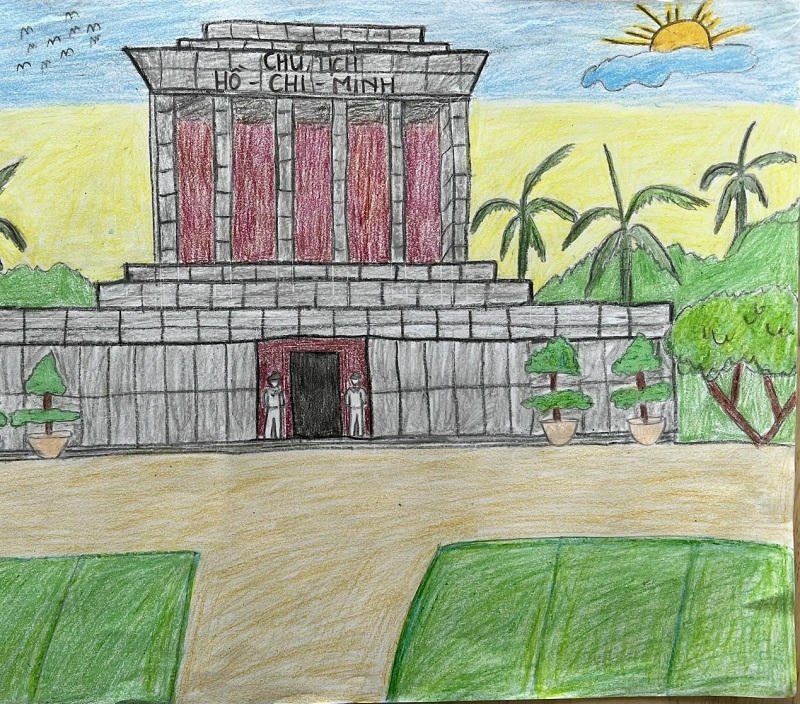 Tranh vẽ lăng bác tỉ lệ chuẩn xác hài hòa