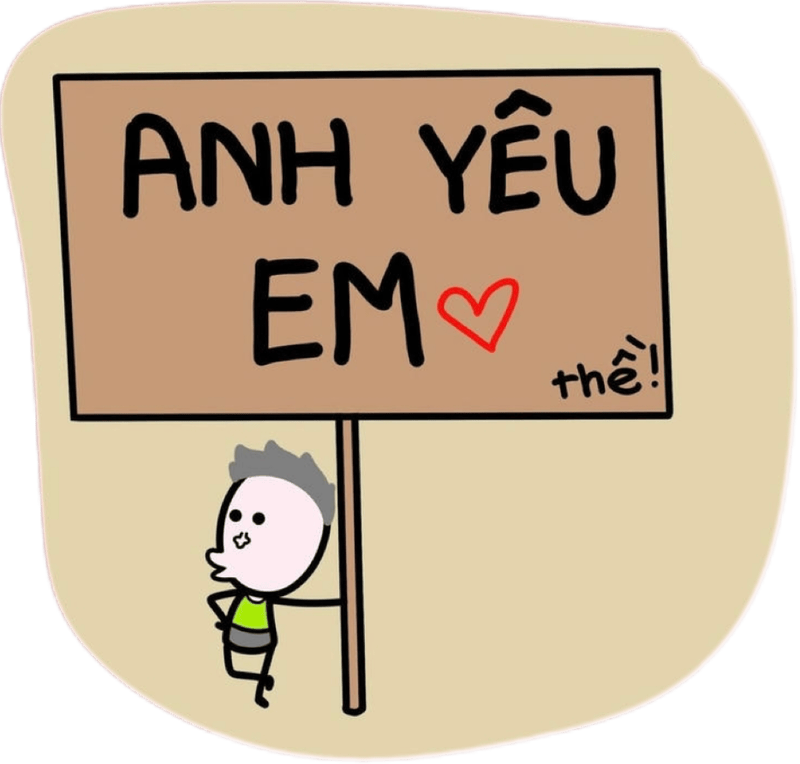 Tư thế nghiêng đầu khó hiểu trong nhãn dán bựa