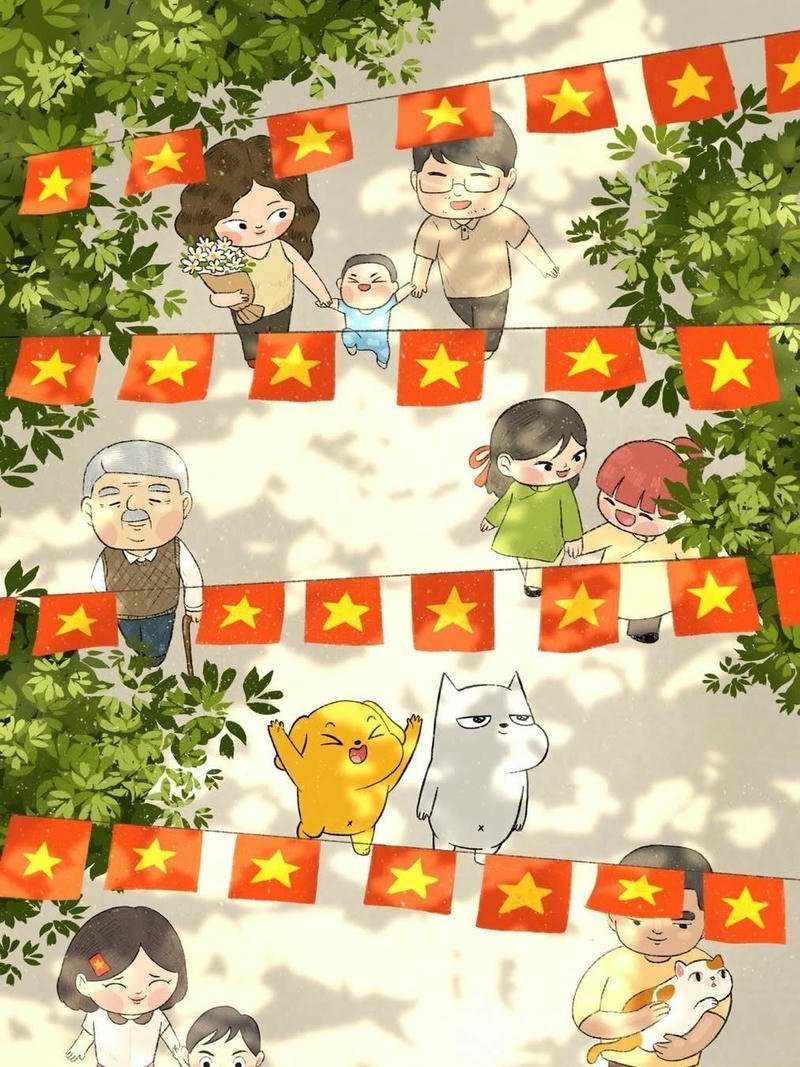 Vẽ tranh ngày quốc khánh nét đẹp nghệ thuật đặc sắc