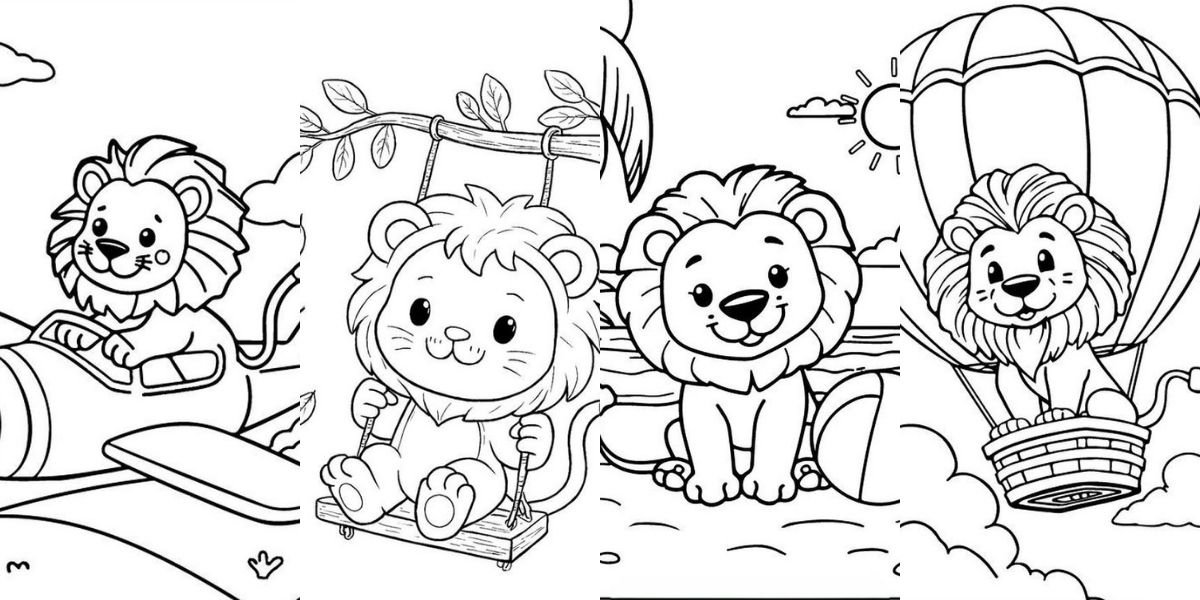 tô màu con sư tử thumbnail