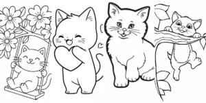tranh tô màu con mèo thumbnail