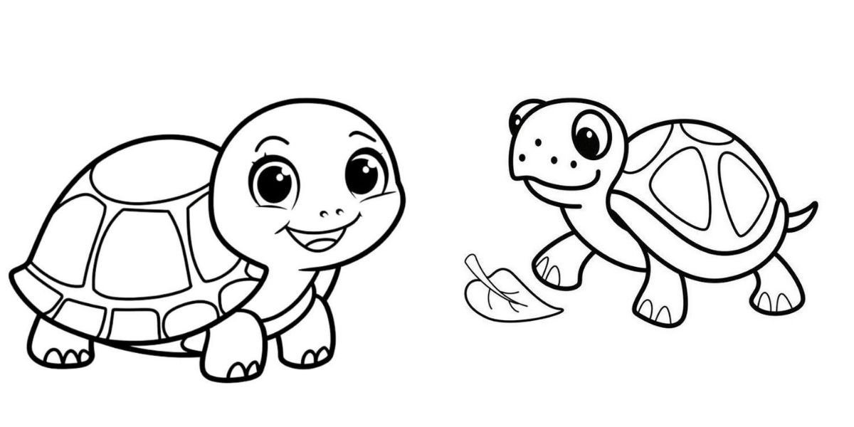 tranh tô màu con rùa thumbnail