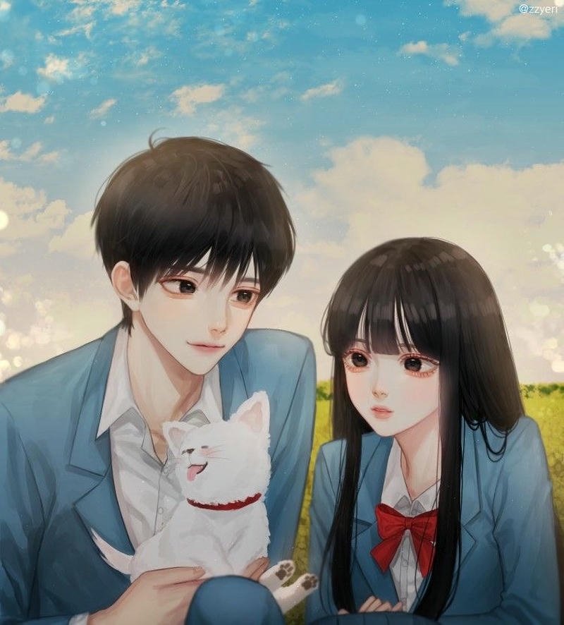 Ảnh avatar đôi anime đôi nhân vật cạnh nhau