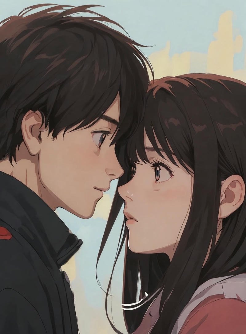 Ảnh avatar đôi anime đôi nhân vật đứng song song