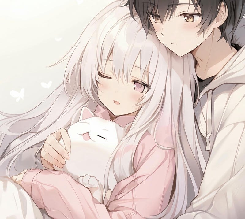 Ảnh avatar đôi anime hai người trong cùng ảnh