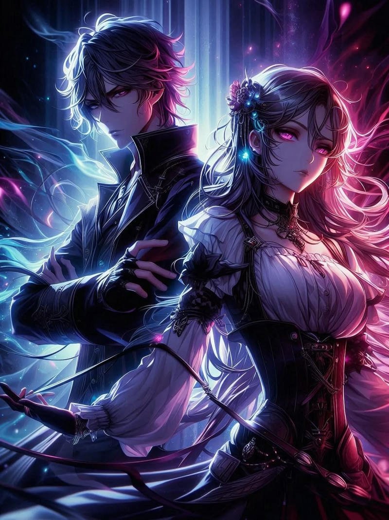 Ảnh avatar đôi anime ngầu cặp nhân vật nhìn nhau