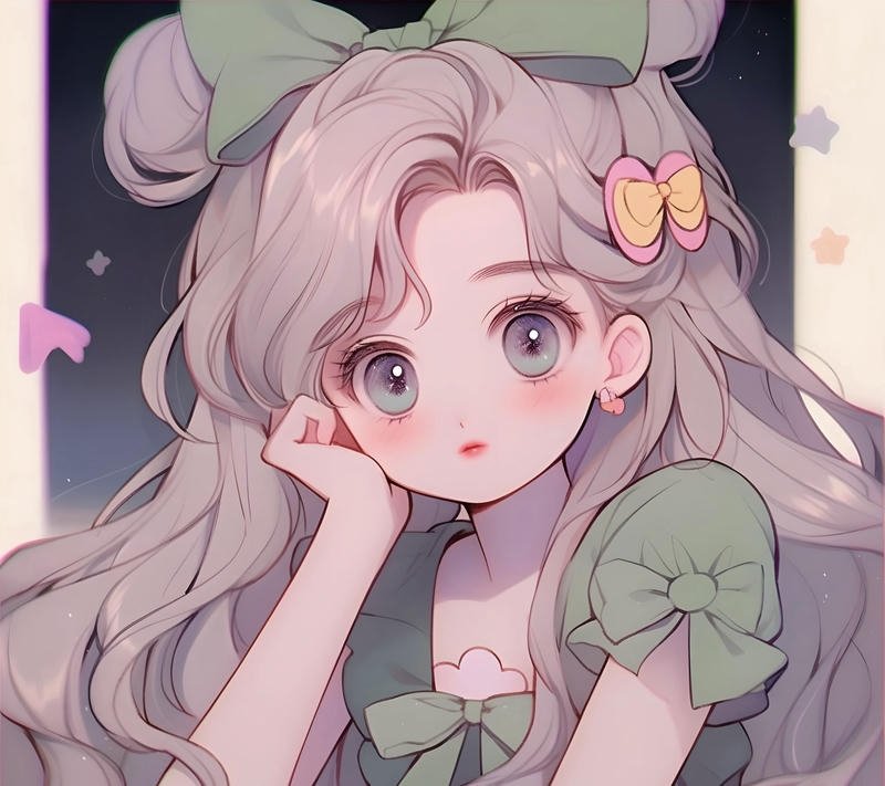 Ảnh cô nàng anime đáng yêu làm avatar mạng xã hội