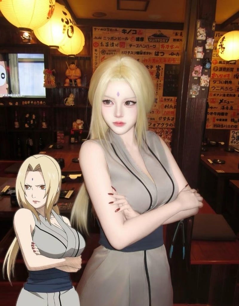 Ảnh cosplay tsunade thể hiện khí chất lãnh đạo mạnh mẽ