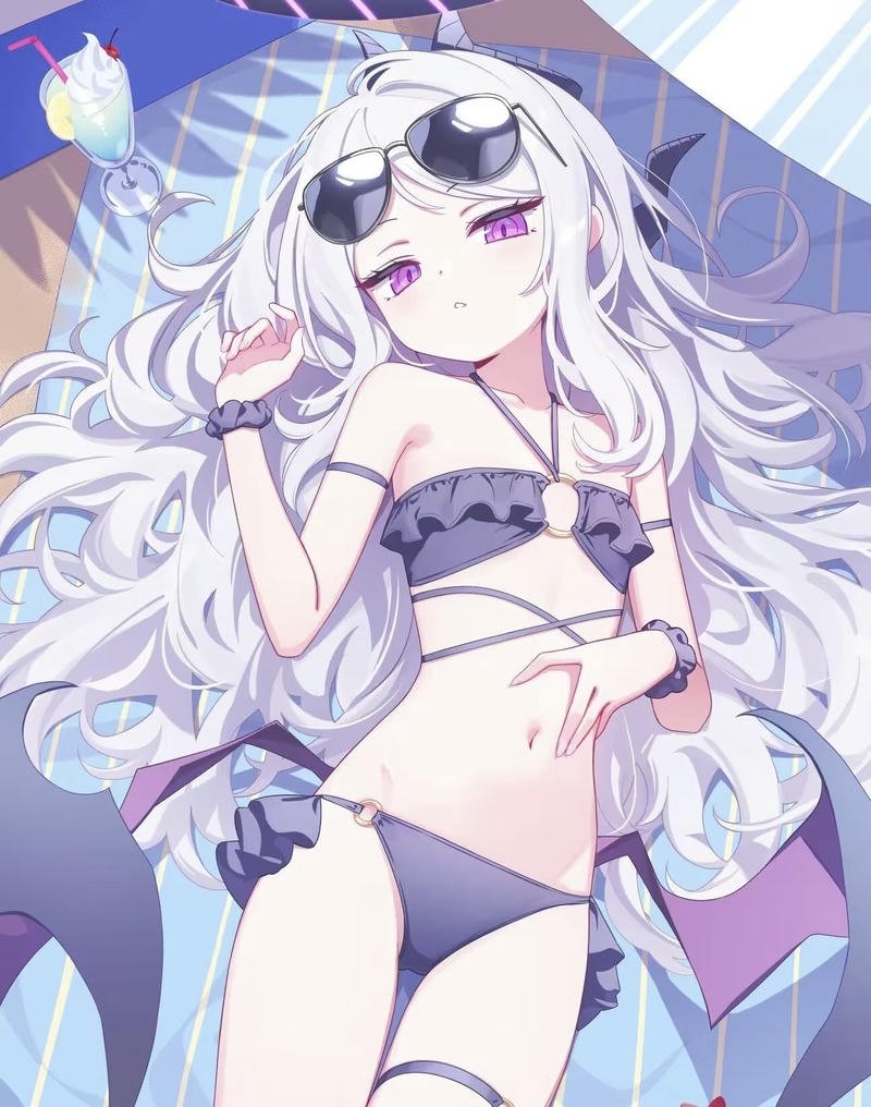 Ảnh gái anime mặc bikini phong cách dễ thương