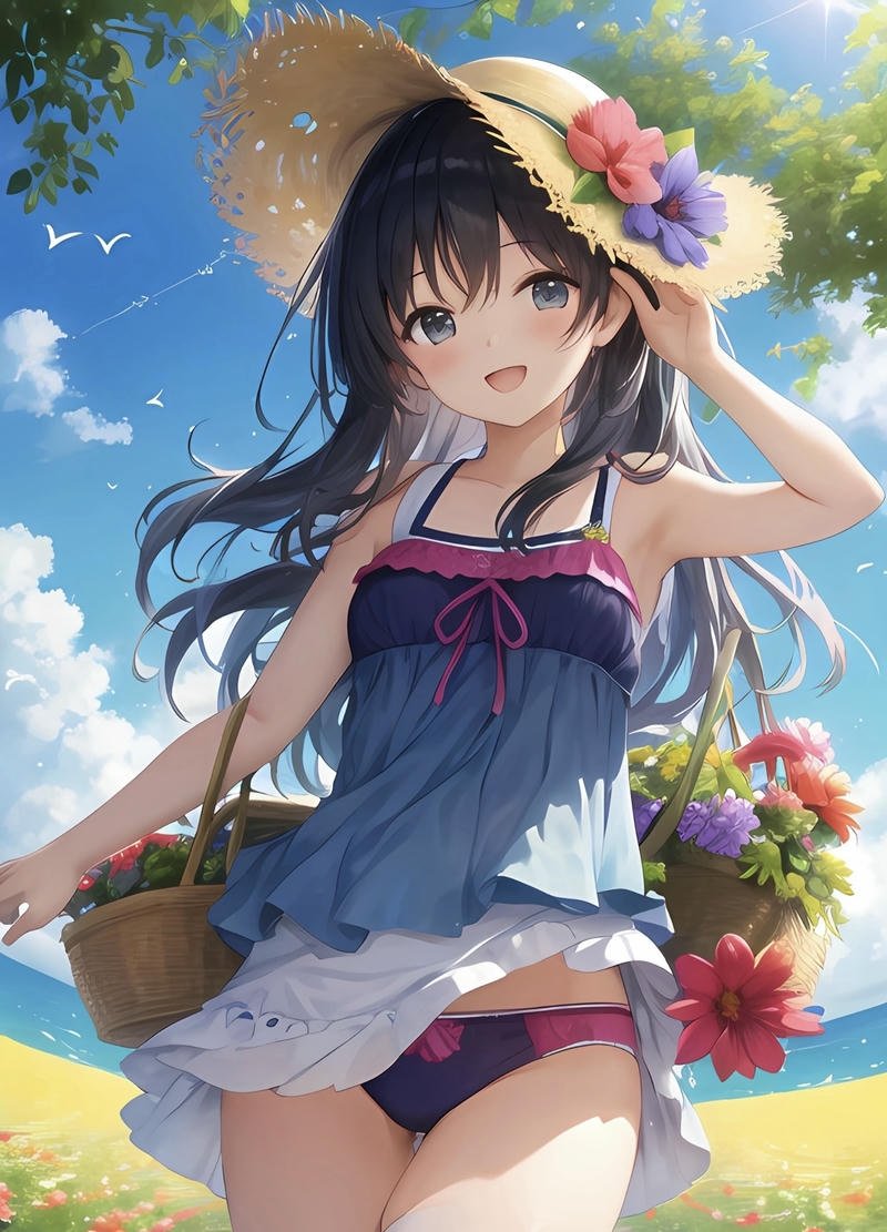 Ảnh gái anime mặc bikini phong cách hoạt hình đẹp