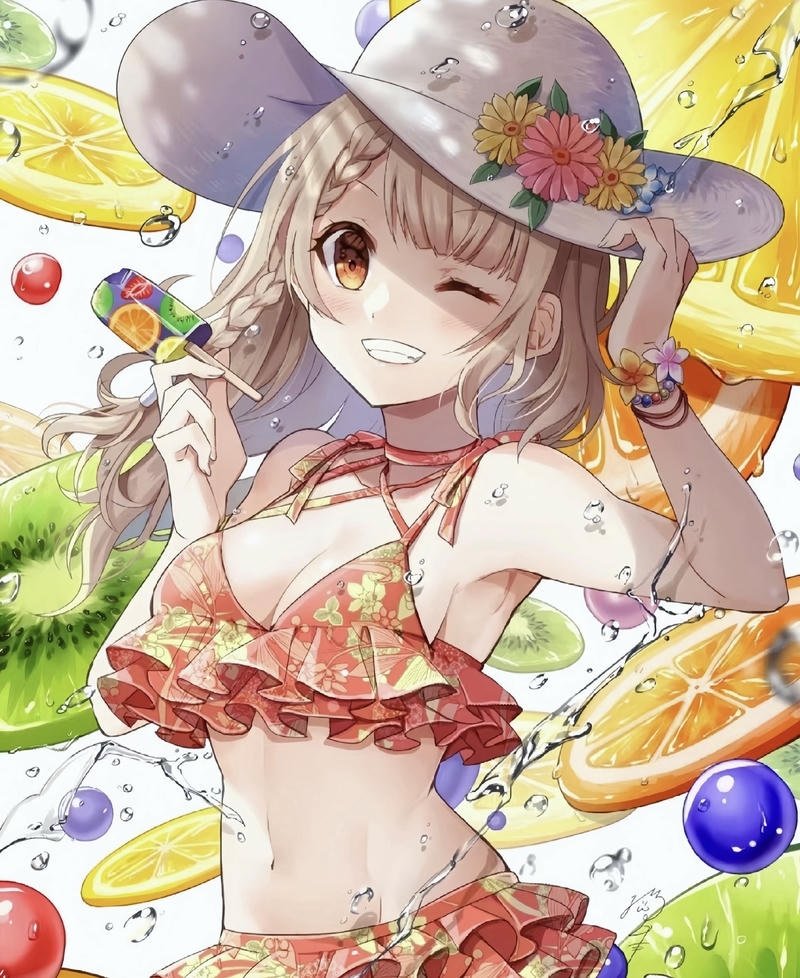 Ảnh nữ anime mặc bikini phù hợp làm ảnh nền