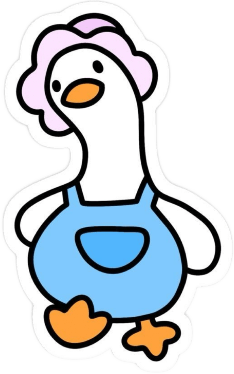 Ảnh sticker con vịt mang nét đáng yêu nhẹ nhàng