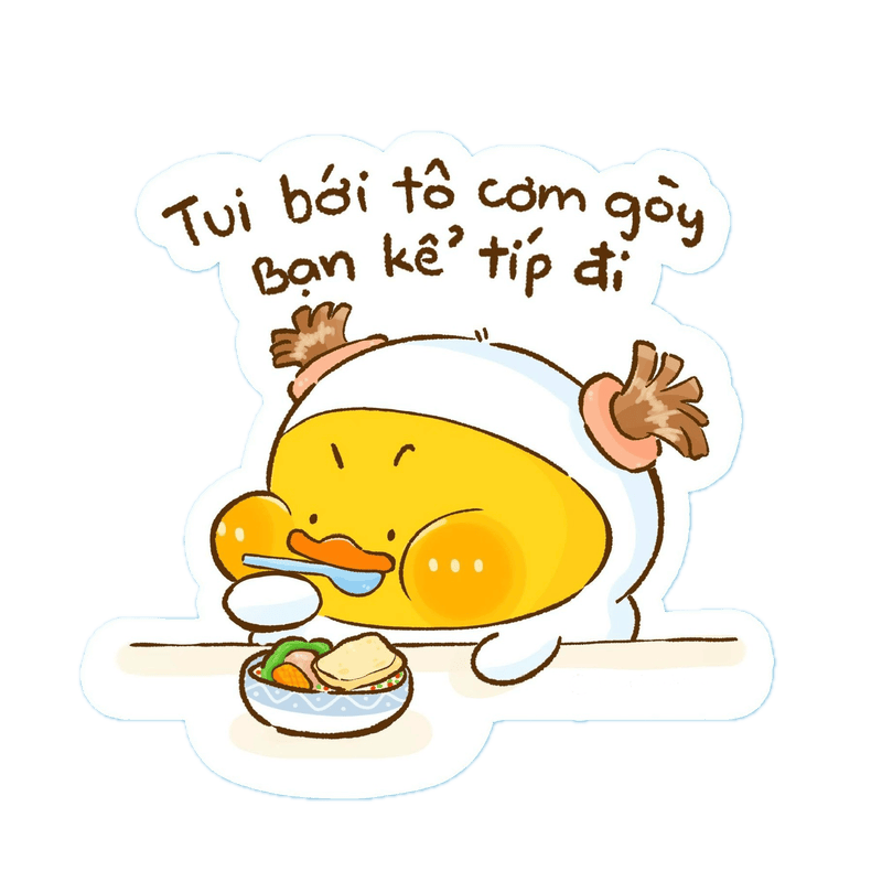 Ảnh sticker con vịt mang nét vui nhộn