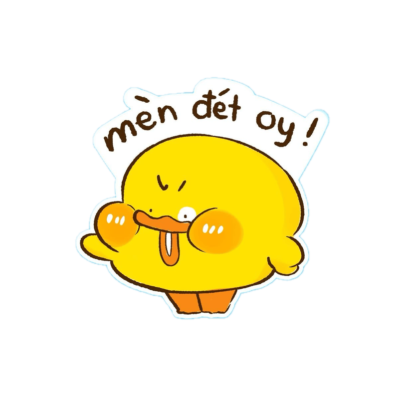 Ảnh sticker con vịt mang vibe tươi sáng nhẹ nhàng