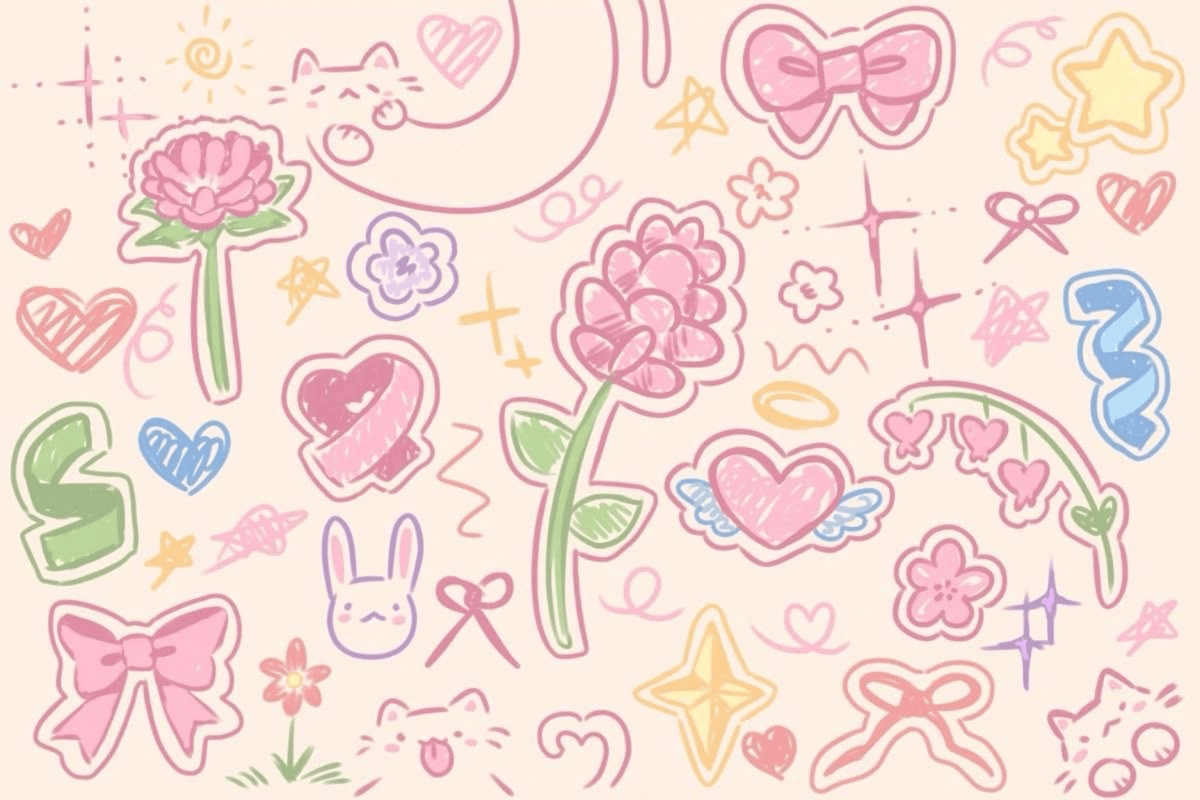 Ảnh sticker màu hồng thumbnail