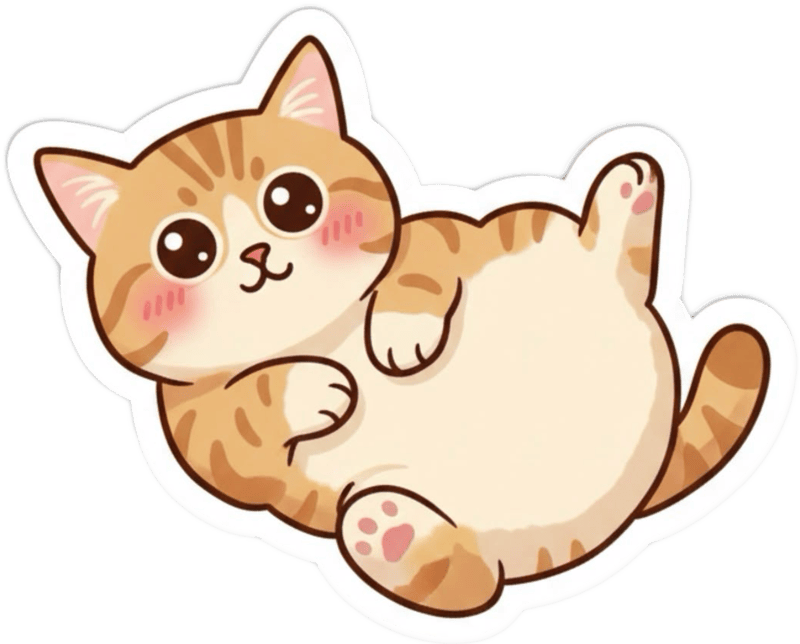 Ảnh sticker mèo gợi lên nét xinh xắn tự nhiên