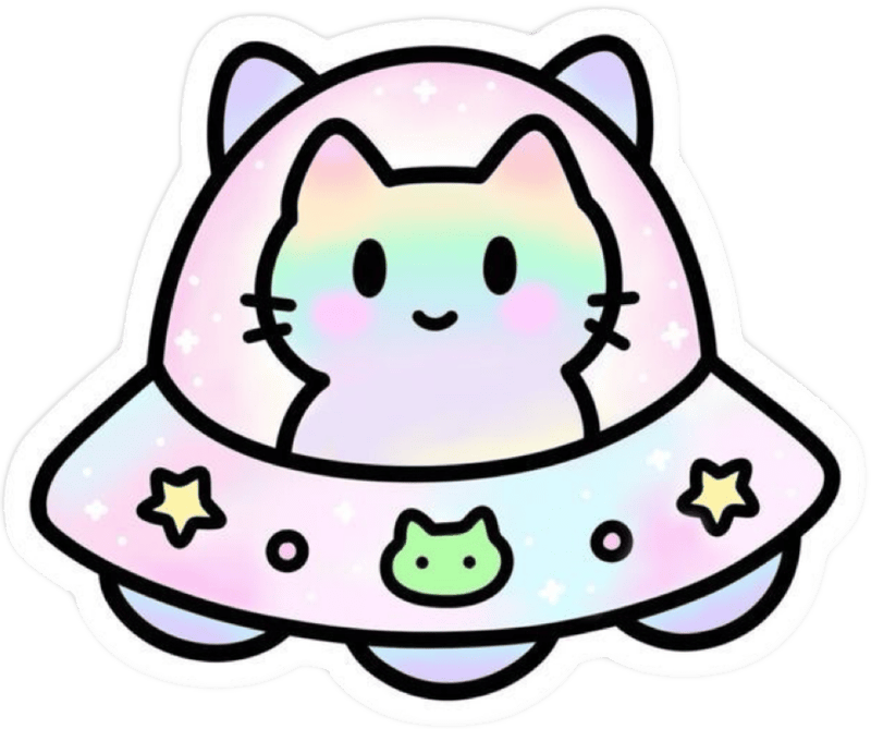 Ảnh sticker mèo mang lại cảm giác nhẹ nhàng tươi sáng