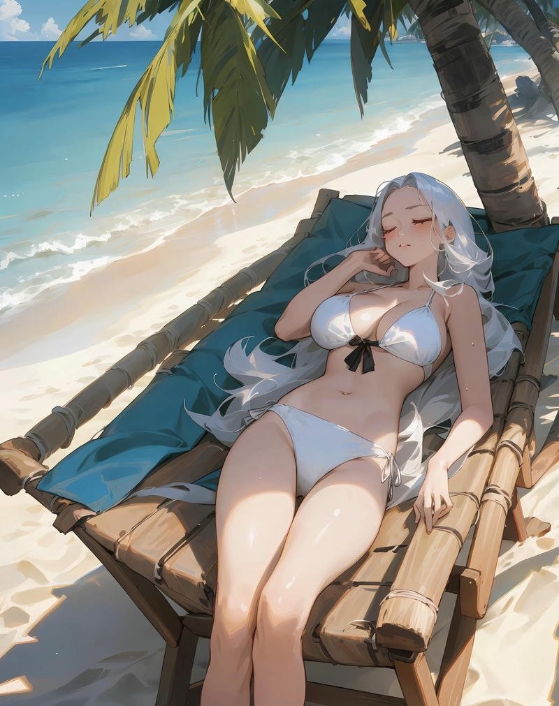 Anime girl bikini dễ thương phù hợp làm hình nền