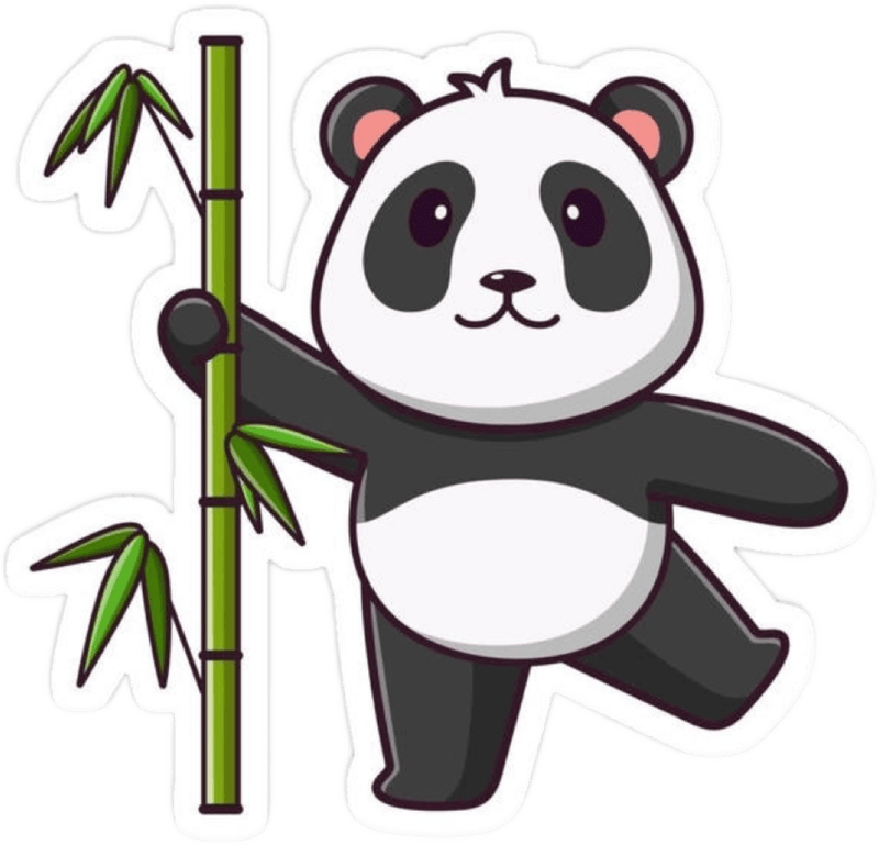 Biểu hiện ngộ nghĩnh giúp sticker gấu trúc nổi bật