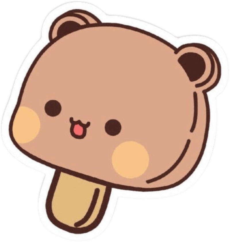 Biểu hiện tinh nghịch tạo nên sticker gấu cute thú vị