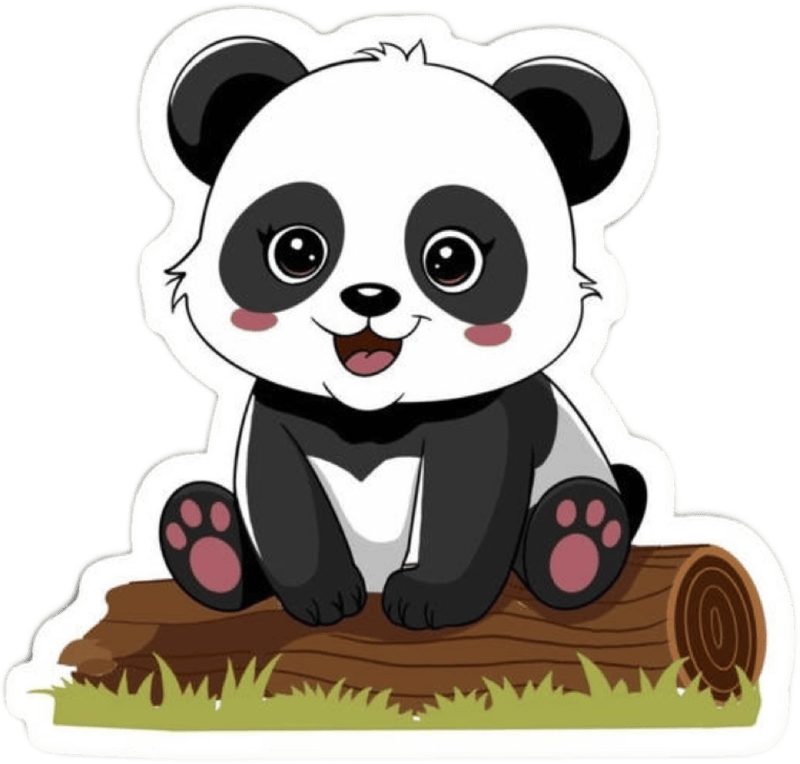 Biểu hiện vui vẻ mang lại sticker gấu trúc sinh động