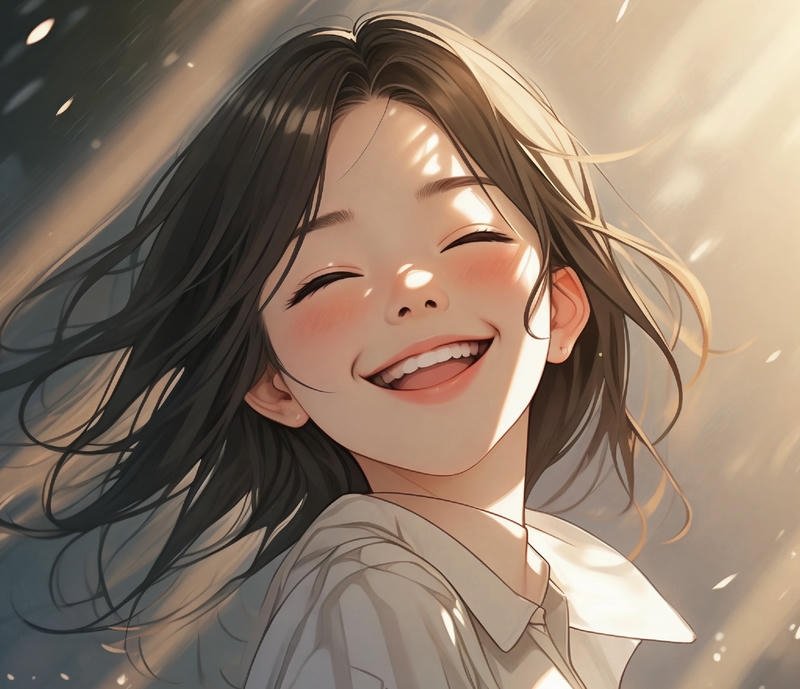 Chân dung anime nữ ánh sáng đẹp làm avatar