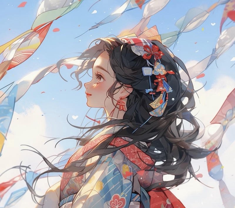 Chân dung anime nữ buồn nhẹ phù hợp ảnh đại diện