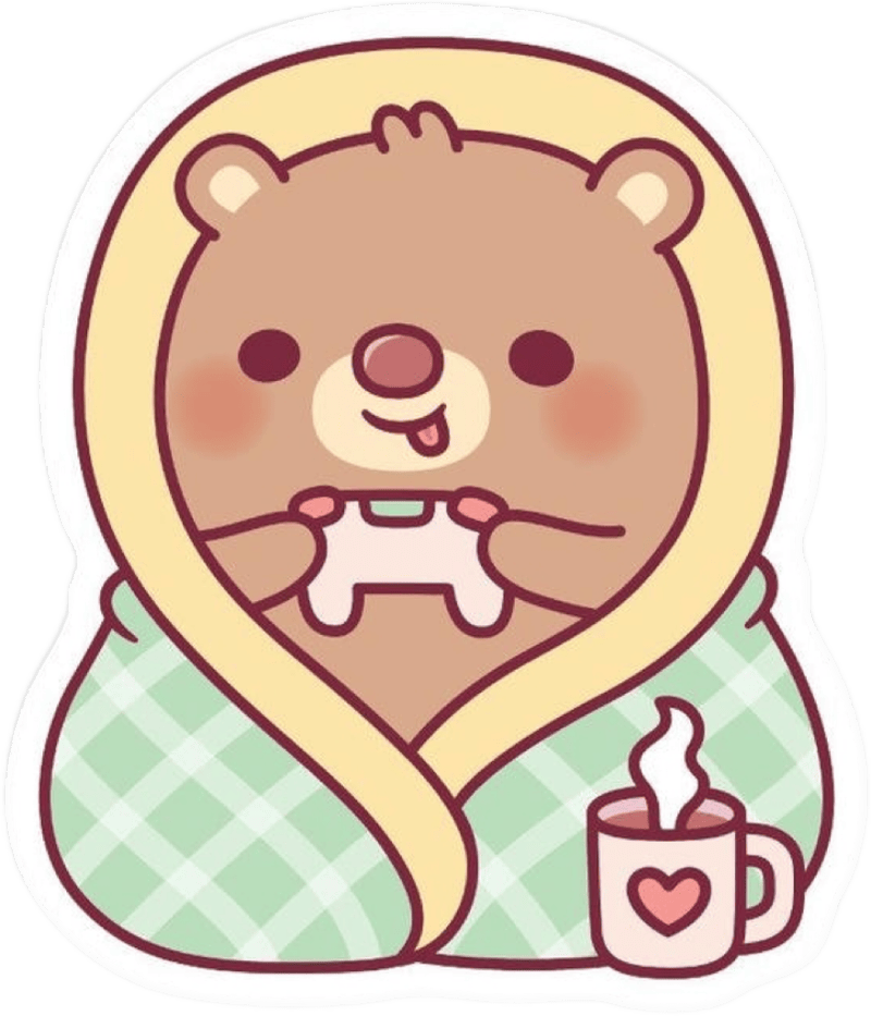 Chuyển động nhẹ nhàng mang lại sticker gấu cute sinh động