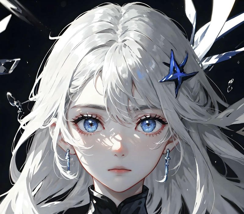 Cô gái anime ánh mắt sắc lạnh đầy sức hút