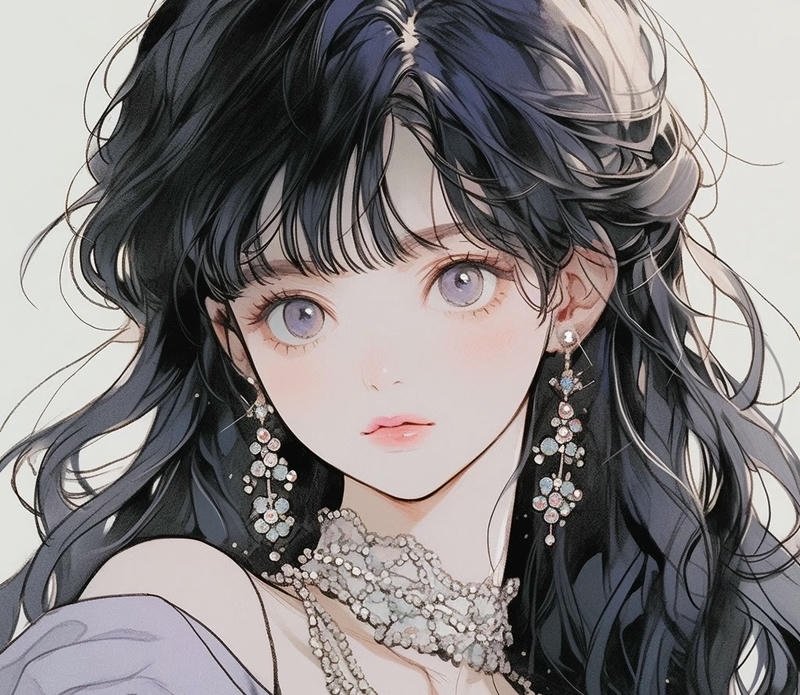 Cô gái anime buồn nhẹ thích hợp làm avatar