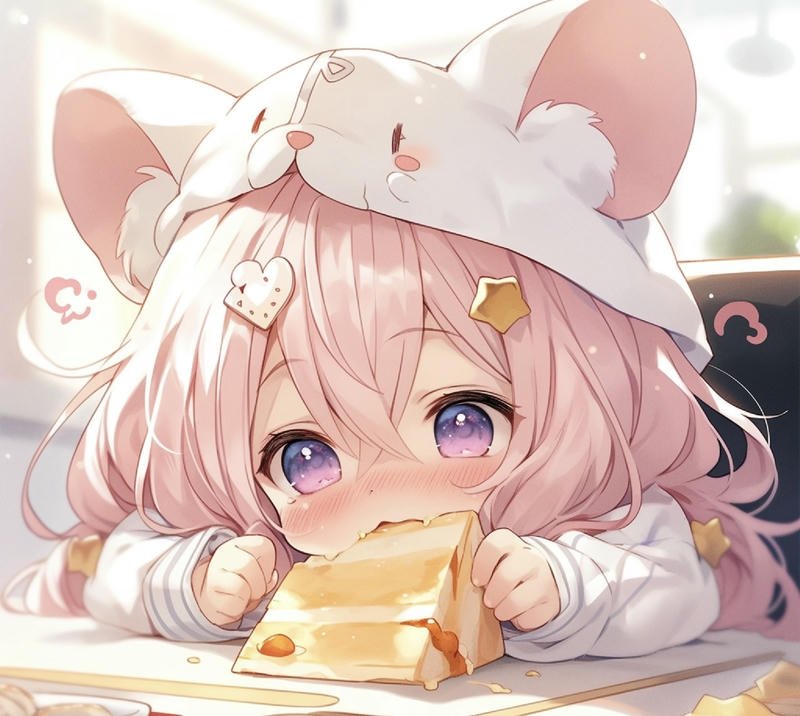 Cô gái hoạt hình phong cách ảnh anime nữ cute