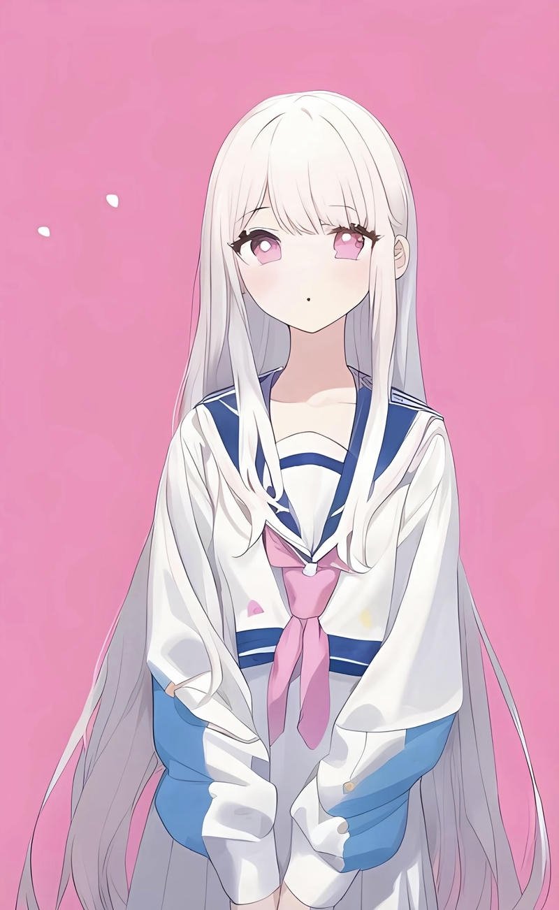 Cô gái tóc dài ảnh anime nữ cute