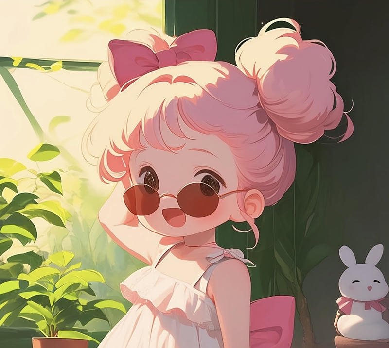 Cô nàng biểu cảm dễ thương ảnh anime nữ cute