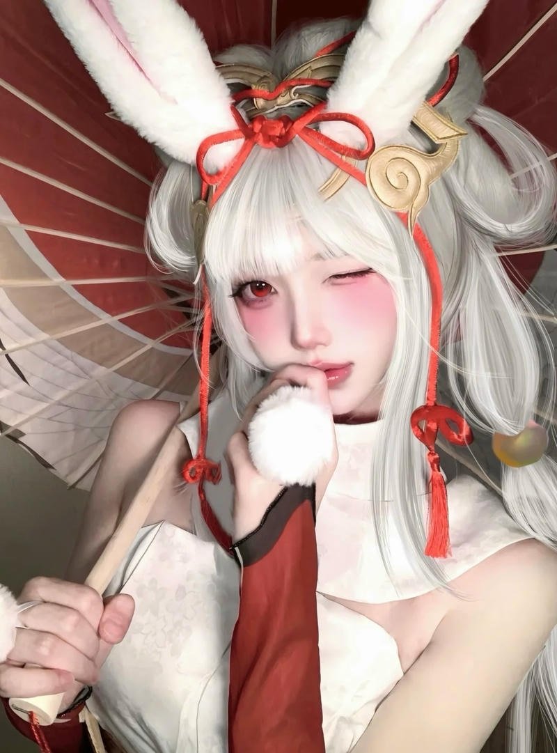 Cosplay liên quân nữ pháp sư hồ ly chín đuôi trắng