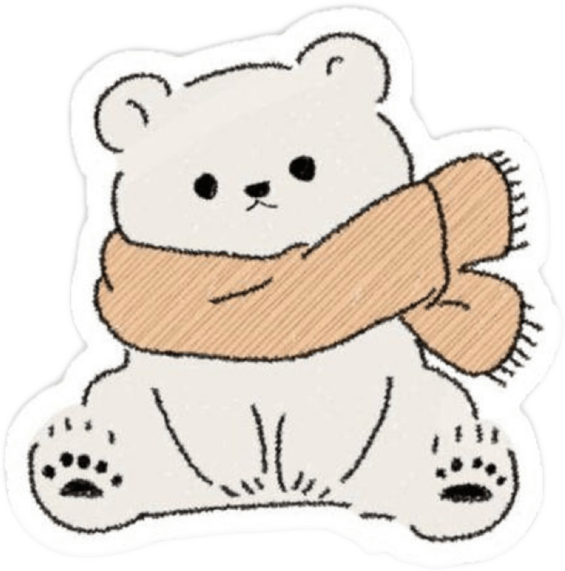 Cử chỉ ngộ nghĩnh làm nổi bật sticker gấu cute vui nhộn