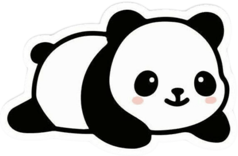 Cử động linh hoạt mang lại sticker gấu trúc vui nhộn