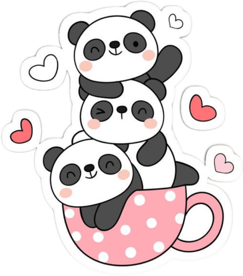 Dáng vẻ dễ thương giúp sticker gấu trúc nổi bật