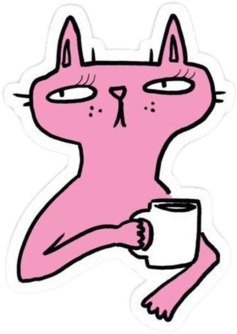 Đường nét mềm giúp sticker màu hồng sinh động