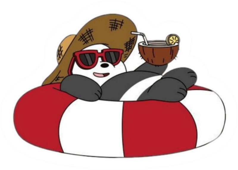 Đường nét mềm mại giúp sticker gấu cute cuốn hút