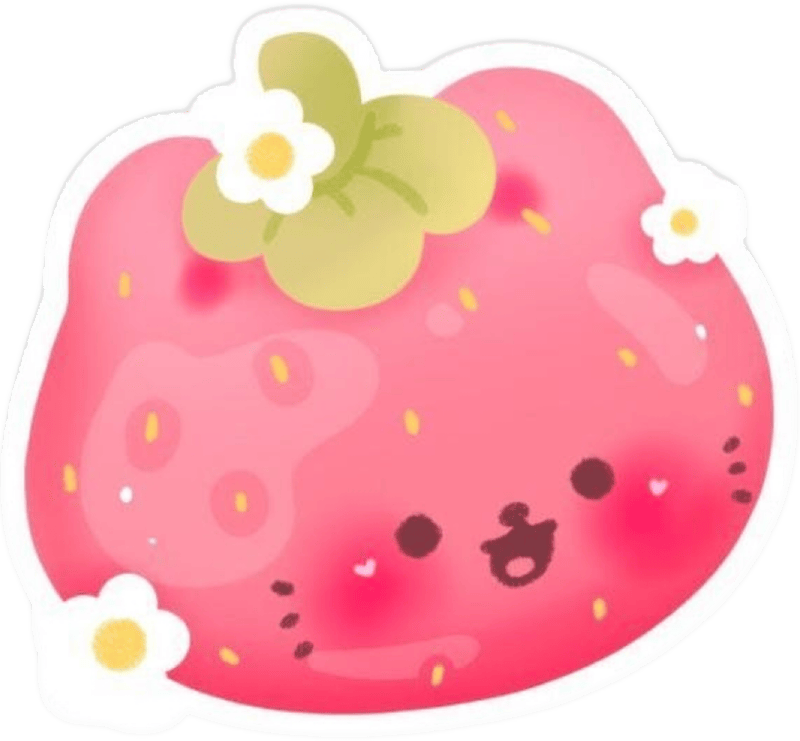 Đường nét mềm mại tạo cảm giác sticker màu hồng