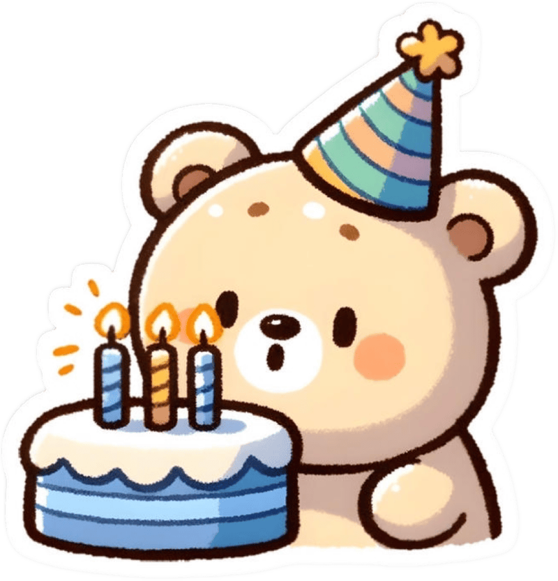 Gương mặt dễ thương giúp sticker gấu cute nổi bật