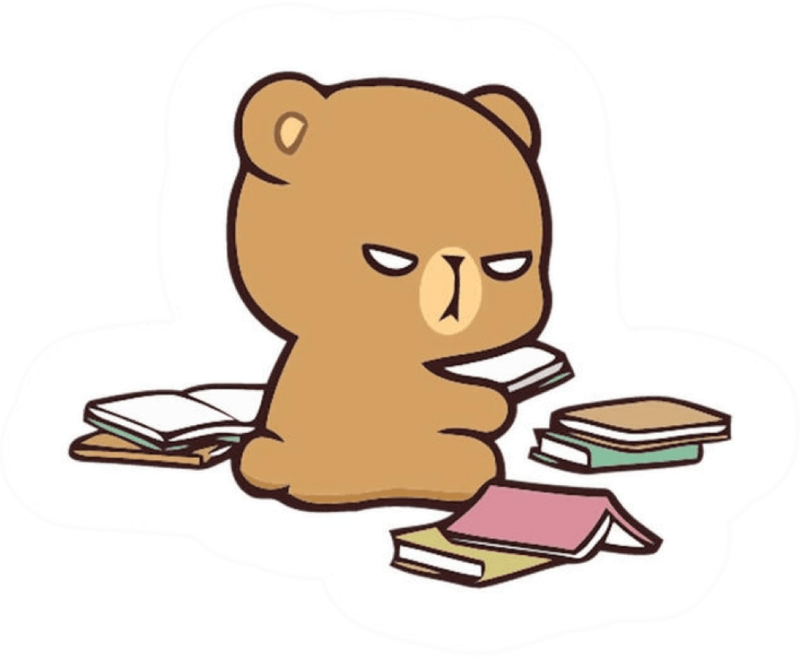 Gương mặt tròn xinh giúp sticker gấu cute nổi bật