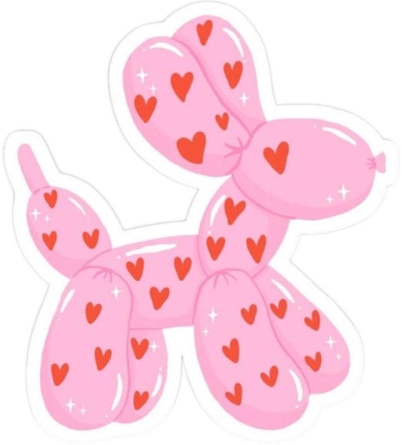 Hiệu ứng ánh sáng nhẹ làm nổi bật sticker màu hồng