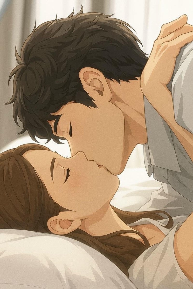 Hình ảnh anime hôn nhau hai người áp sát nhau