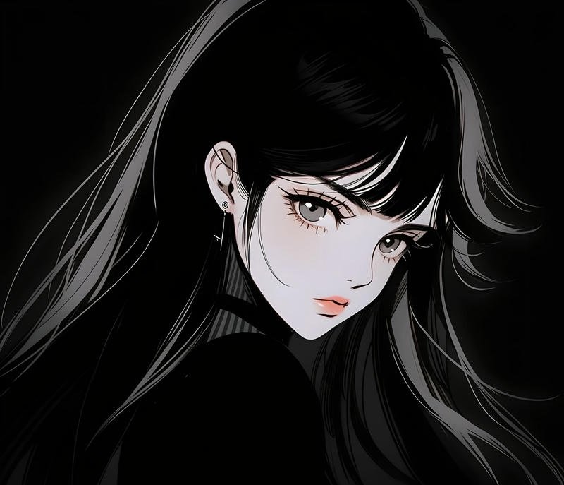 Hình ảnh anime nữ ngầu với thần thái sắc sảo