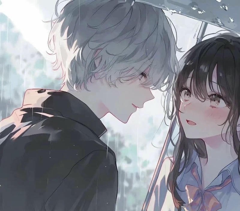 Hình ảnh avatar đôi anime cặp đôi trong khung hình