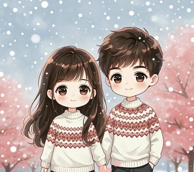 Hình ảnh avatar đôi anime hai người trong một ảnh