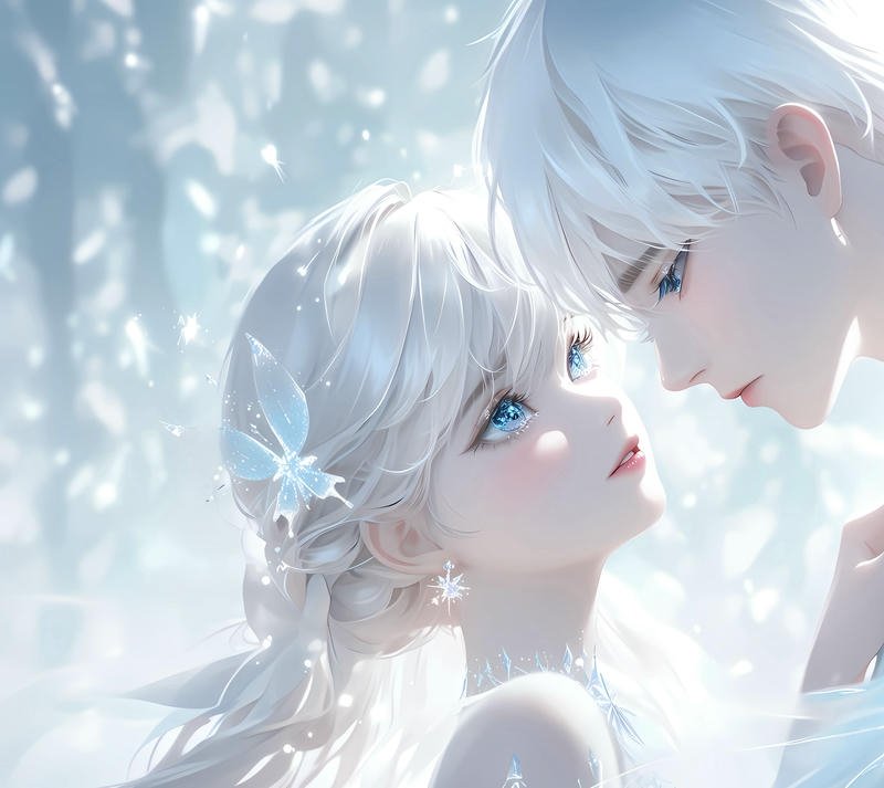 Hình ảnh avatar đôi anime hai nhân vật cạnh nhau