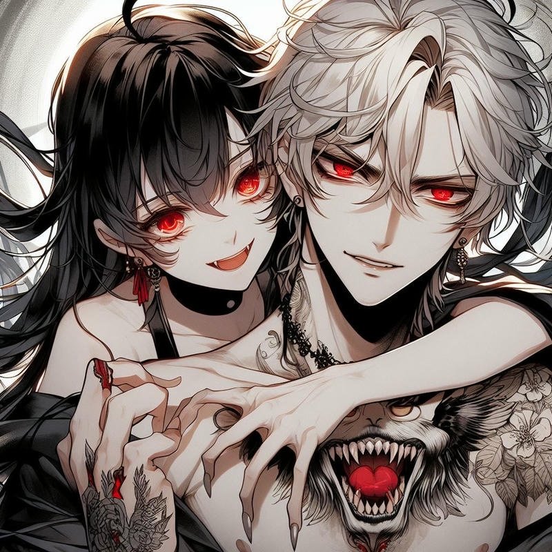 Hình ảnh avatar đôi anime ngầu hai người quay lưng