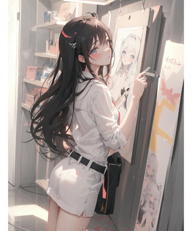 Hình ảnh cô gái quay lưng anime nhân vật nữ quay lưng